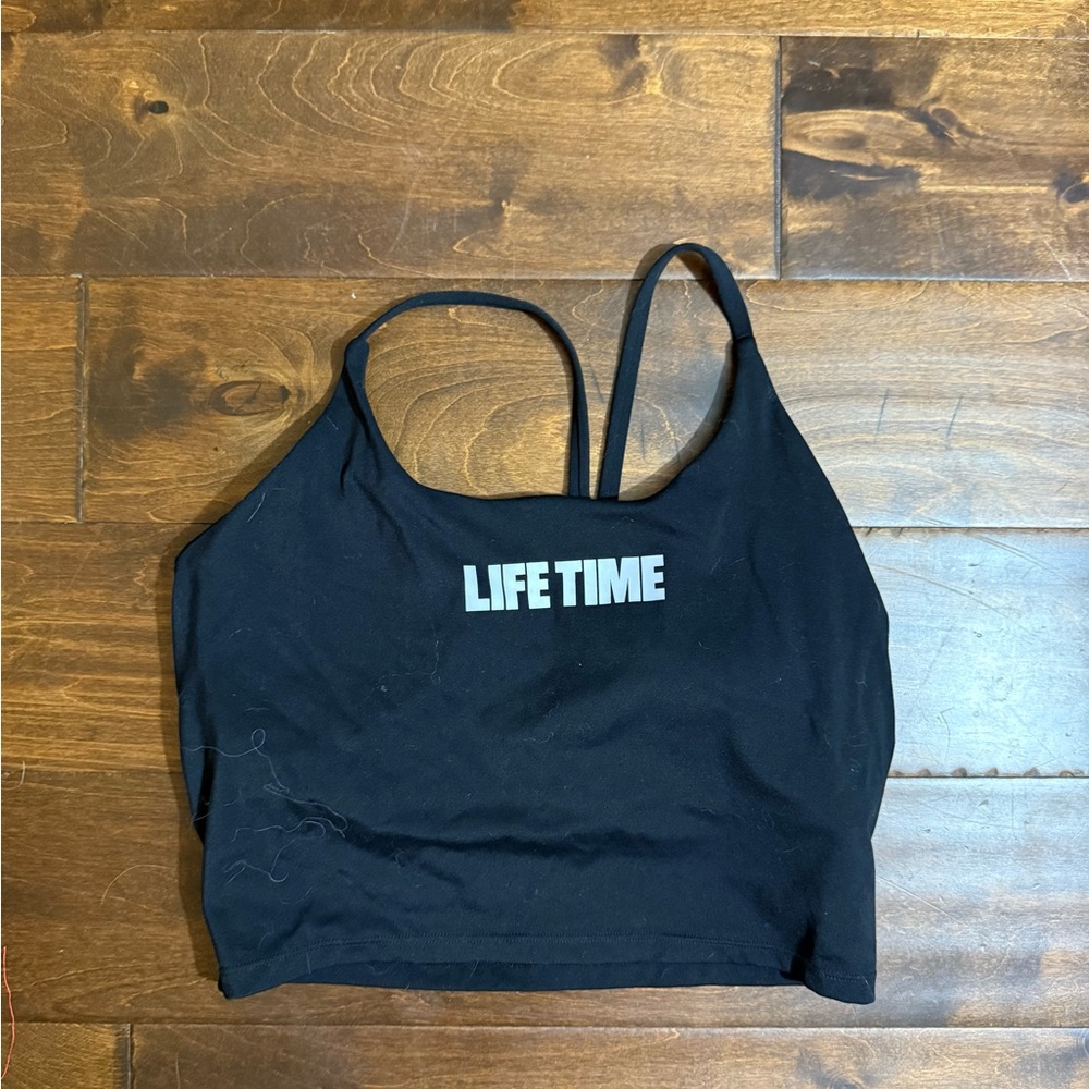 Black LIFETIME Crop Top